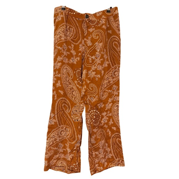 Zara set - tank & pants bandana print. L top, XL pants‎ Brown Pockets Cupro - Picture 8 of 16